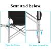 imageOutvita 26quot Tall Directors Chair Height Seat Folding with Side Table Storage Bag Support for 300Lbs Portable Makeup Artist Chair with Bar Height BlackBlack