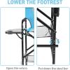 imageOutvita 26quot Tall Directors Chair Height Seat Folding with Side Table Storage Bag Support for 300Lbs Portable Makeup Artist Chair with Bar Height BlackBlueBlack