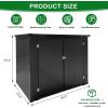 imageOutvita 295 Gallon XXL Outdoor Storage Box PP Waterproof Patio Deck Box with Lockable Door HeavyDuty Storage Cabinet for Patio Furniture Garden Tools ampamp More Black
