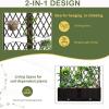 imageOutvita 31quot x 16quot x 48quot Raised Garden Bed with Trellis  Drainage Holes FreeStanding Trellis Planter Box Outdoor Floor Plant Bed for Vine Climbing Plants and Flowers in Garden Patio BalconyBrown