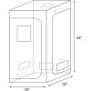 imageOutvita 32quot x 32quot x 63quot Grow Tent High Reflective Mylar Hydroponic Plant Growing Room with Removable Floor Tray ampamp Observation Window for Indoor Plant Flower Herb32x32x63