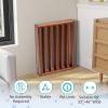 imageOutvita 3Panel Indoor Foldable Gate 24quot H Freestanding Wooden Pet Barrier Fence Pet Gate with Support Feet for Stairs Hallways DoorwaysBrownBrown