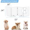 imageOutvita 3Panel Indoor Foldable Gate 24quot H Freestanding Wooden Pet Barrier Fence Pet Gate with Support Feet for Stairs Hallways DoorwaysBrownWhite