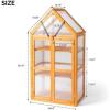 imageOutvita 3Tier Wooden Cold Frame Greenhouse 28quot L x 16quot W x 52quot H Portable Raised Flower Planter Cabinet with Transparent Acrylic Panels ampamp Openable RoofMini Greenhouse Shelves for Outdoor Indoor