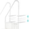 imageOutvita 4 Steps HeavyDuty Safety Pool Ladder for 35quot to 46quot Above Ground Swimming Pools 400lbs Capacity Stair Entrance with HandrailsWhiteWhite