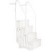 imageOutvita 4 Steps HeavyDuty Safety Pool Ladder for 35quot to 46quot Above Ground Swimming Pools 400lbs Capacity Stair Entrance with HandrailsWhiteWhite