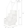 imageOutvita 4 Steps HeavyDuty Safety Pool Ladder for 35quot to 46quot Above Ground Swimming Pools 400lbs Capacity Stair Entrance with HandrailsWhiteWhite