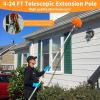 imageOutvita 424FT Telescopic Extension Pole Sturdy Aluminum Alloy MultiPurpose Extendable Pole for Painting Dusting and Window Cleaning