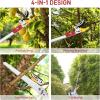 imageOutvita 4472FT Extendable Tree Pruner Lightweight Tree Trimmers Cut and Hold Pruning Trimmer Long Reach Pole Saw Telescoping Fruit Picker Branches Bypass Lopper Long Handle Pruner Silver4472FT