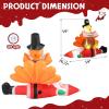 imageOutvita 49 FT Thanksgiving Turkey Inflatables Outdoor Decorations Blow Up Turkey with Pilgrim Hat Sitting on Santa Decor Builtin 3 LED Lights Thanksgiving ampamp Christmas Inflatable for Yard GardenTurkey