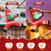 imageOutvita 49 FT Thanksgiving Turkey Inflatables Outdoor Decorations Blow Up Turkey with Pilgrim Hat Sitting on Santa Decor Builtin 3 LED Lights Thanksgiving ampamp Christmas Inflatable for Yard Gardenclimbing