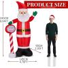 imageOutvita 49 FT Thanksgiving Turkey Inflatables Outdoor Decorations Blow Up Turkey with Pilgrim Hat Sitting on Santa Decor Builtin 3 LED Lights Thanksgiving ampamp Christmas Inflatable for Yard GardenSanta Claus with Guidepost