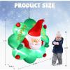 imageOutvita 49 FT Thanksgiving Turkey Inflatables Outdoor Decorations Blow Up Turkey with Pilgrim Hat Sitting on Santa Decor Builtin 3 LED Lights Thanksgiving ampamp Christmas Inflatable for Yard GardenWreath