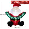 imageOutvita 49 FT Thanksgiving Turkey Inflatables Outdoor Decorations Blow Up Turkey with Pilgrim Hat Sitting on Santa Decor Builtin 3 LED Lights Thanksgiving ampamp Christmas Inflatable for Yard GardenBanner