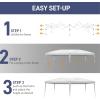 imageOutvita 65x65ft Pop Up Canopy Tent Outdoor Instant Shelter Folding Canopy with 4 Side Walls and Carry Bag for Commercial Events Party Backyard BBQ Camping Green1020 Whiteno side walls