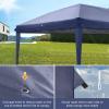 imageOutvita 65x65ft Pop Up Canopy Tent Outdoor Instant Shelter Folding Canopy with 4 Side Walls and Carry Bag for Commercial Events Party Backyard BBQ Camping Green1020 Blue4 side walls