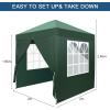 imageOutvita 65x65ft Pop Up Canopy Tent Outdoor Instant Shelter Folding Canopy with Carry Bag for Commercial Events Party Backyard BBQ Camping Blue6565 Green4 side walls