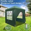 imageOutvita 65x65ft Pop Up Canopy Tent Outdoor Instant Shelter Folding Canopy with Carry Bag for Commercial Events Party Backyard BBQ Camping Blue6565 Green4 side walls
