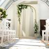 imageOutvita 66ft Wedding Arch Backdrop Stand Square Metal Wedding Ballon Arch Frame Decoration Support Stand for Ceremony Indoor Outdoor Party Event Baby Shower68 Pounds