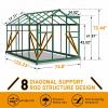 imageOutvita 6x10 FT Greenhouses for Outdoors Polycarbonate Greenhouse Large Walkin Greenhouse with Quick Setup Structure and Roof Vent Green Houses for Outside Garden Backyard Patio Black6x10ftGreen
