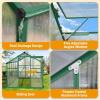 imageOutvita 6x10 FT Greenhouses for Outdoors Polycarbonate Greenhouse Large Walkin Greenhouse with Quick Setup Structure and Roof Vent Green Houses for Outside Garden Backyard Patio Black6x10ftGreen
