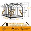 imageOutvita 6x10 FT Greenhouses for Outdoors Polycarbonate Greenhouse Large Walkin Greenhouse with Quick Setup Structure and Roof Vent Green Houses for Outside Garden Backyard Patio Black6x10ftBlack