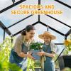 imageOutvita 6x10 FT Greenhouses for Outdoors Polycarbonate Greenhouse Large Walkin Greenhouse with Quick Setup Structure and Roof Vent Green Houses for Outside Garden Backyard Patio Black6x10ftBlack