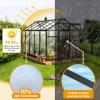 imageOutvita 6x10 FT Greenhouses for Outdoors Polycarbonate Greenhouse Large Walkin Greenhouse with Quick Setup Structure and Roof Vent Green Houses for Outside Garden Backyard Patio Black6x10ftBlack