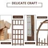 imageOutvita 7 Ft Wooden Garden Arbor Arch Fir Wood Arbour Trellis Pergola Archway for Wedding Ceremony Decoration Pergola Plant Climbing Rose Vines Lawn Courtyard Patio Dark BrownReddish Brown