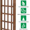 imageOutvita 7 Ft Wooden Garden Arbor Arch Fir Wood Arbour Trellis Pergola Archway for Wedding Ceremony Decoration Pergola Plant Climbing Rose Vines Lawn Courtyard Patio Dark BrownDark Brown