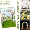 imageOutvita 73FT Garden Arch Arbor Heavy Duty Metal Arbour Archway Decorative Frame Stand Trellis with Ground Stakes for Wedding Ceremony Party Plant Climbing Rose Vines Lawn Patio Black1543 Pounds