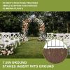 imageOutvita 73FT Garden Arch Arbor Heavy Duty Metal Arbour Archway Decorative Frame Stand Trellis with Ground Stakes for Wedding Ceremony Party Plant Climbing Rose Vines Lawn Patio Black1543 Pounds
