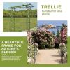 imageOutvita 73FT Garden Arch Arbor Heavy Duty Metal Arbour Archway Decorative Frame Stand Trellis with Ground Stakes for Wedding Ceremony Party Plant Climbing Rose Vines Lawn Patio Black1951 Pounds
