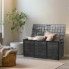 imageOutvita 75 Gallon Deck Storage Box Durable Storage Container Bin Store Patio Cushions Yard Stools Outdoor Patio Garden All BlackBlack