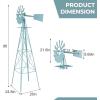 imageOutvita 8FT Ornamental Windmill Heavy Duty Durable Metal Weather Vane Garden Decoration Weather Resistant for Garden Yard Farm Seaside 8ftGray8ftblue