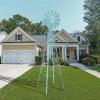 imageOutvita 8FT Ornamental Windmill Heavy Duty Durable Metal Weather Vane Garden Decoration Weather Resistant for Garden Yard Farm Seaside 8ftGray8ftblue