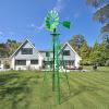 imageOutvita 8FT Ornamental Windmill Heavy Duty Durable Metal Weather Vane Garden Decoration Weather Resistant for Garden Yard Farm Seaside 8ftGray8ftgreen
