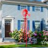 imageOutvita 8FT Ornamental Windmill Heavy Duty Durable Metal Weather Vane Garden Decoration Weather Resistant for Garden Yard Farm Seaside 8ftGray8ftred