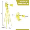 imageOutvita 8FT Ornamental Windmill Heavy Duty Durable Metal Weather Vane Garden Decoration Weather Resistant for Garden Yard Farm Seaside 8ftGray8ftyellow
