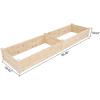 imageOutvita 8x2ft Outdoor Wooden Raised Garden Bed Planter for Vegetables Fruits Herbs Grass Backyard Patio Yard
