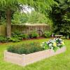 imageOutvita 8x2ft Outdoor Wooden Raised Garden Bed Planter for Vegetables Fruits Herbs Grass Backyard Patio Yard