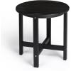 imageOutvita Adirondack Side Table 24 Inch Square Outdoor End Table HDPE Weather Resistant Coffee Table for Patio Balcony Deck Garden BlueBlack