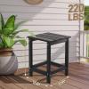 imageOutvita Adirondack Side Table 24 Inch Square Outdoor End Table HDPE Weather Resistant Coffee Table for Patio Balcony Deck Garden BlueBlack