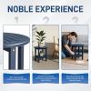 imageOutvita Adirondack Side Table 24 Inch Square Outdoor End Table HDPE Weather Resistant Coffee Table for Patio Balcony Deck Garden BlueBlue