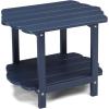 imageOutvita Adirondack Side Table 24 Inch Square Outdoor End Table HDPE Weather Resistant Coffee Table for Patio Balcony Deck Garden BlueBlue