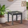 imageOutvita Adirondack Side Table 24 Inch Square Outdoor End Table HDPE Weather Resistant Coffee Table for Patio Balcony Deck Garden BlueGrey