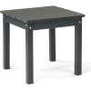 imageOutvita Adirondack Side Table 24 Inch Square Outdoor End Table HDPE Weather Resistant Coffee Table for Patio Balcony Deck Garden BlueGrey