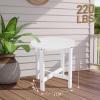 imageOutvita Adirondack Side Table 24 Inch Square Outdoor End Table HDPE Weather Resistant Coffee Table for Patio Balcony Deck Garden BlueWhite