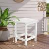 imageOutvita Adirondack Side Table 24 Inch Square Outdoor End Table HDPE Weather Resistant Coffee Table for Patio Balcony Deck Garden BlueWhite