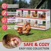 imageOutvita Chicken Nesting Box 8 Compartment Metal Nesting Box 8 Room Wall Mountable Nesting Boxes for Hen Red8 Compartments